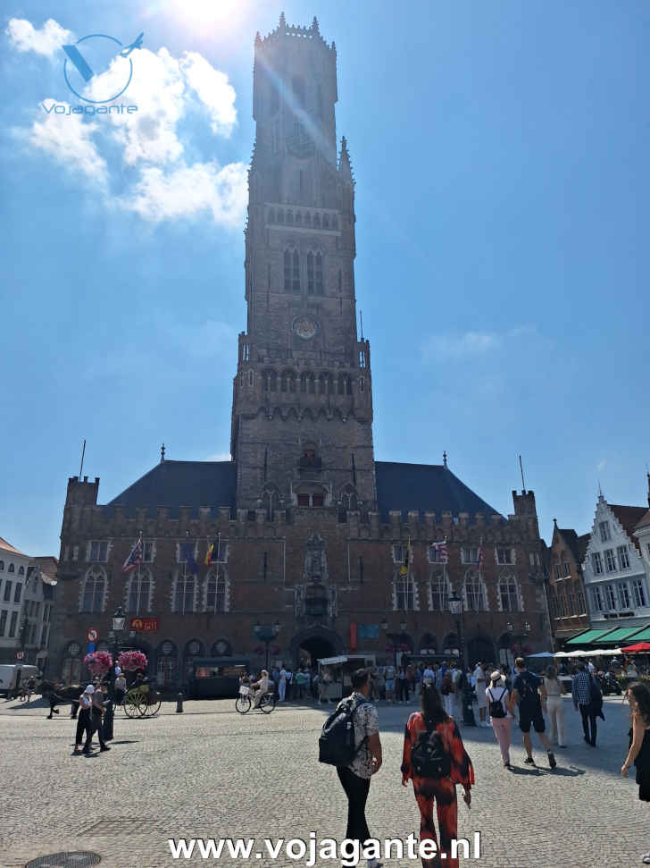 Het Belfort van Brugge aan de Grote Markt